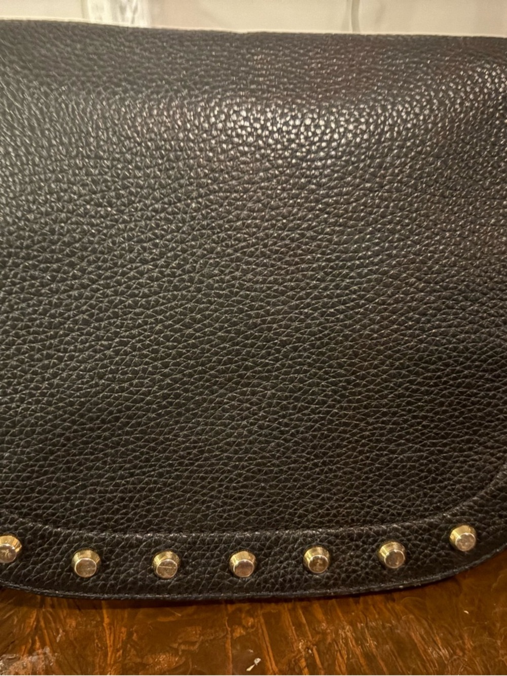 Michael Kors Black Pebbled Leather Shoulder Bag with Silver Hardware